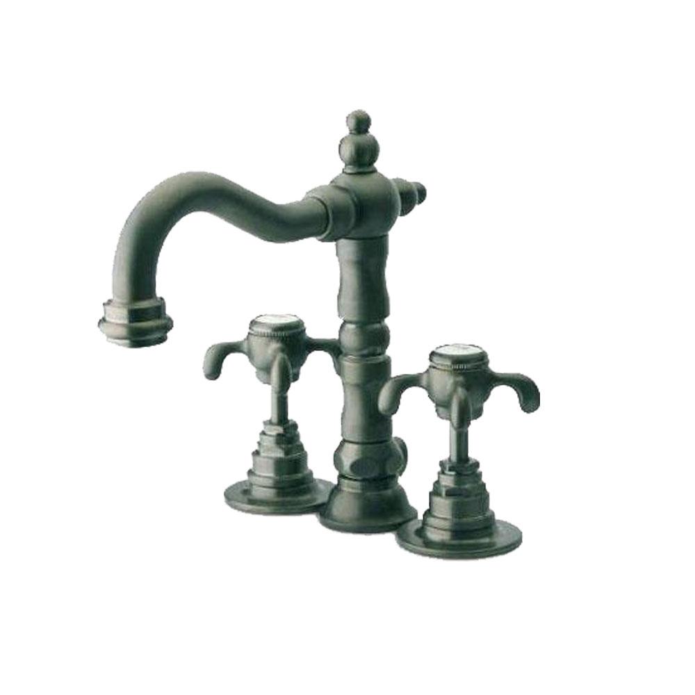 Latoscana Ornellaia Mini-Widespread With Cross Handles In A Tuscan Bronze Finish touch on bathroom sink faucets Latoscana 