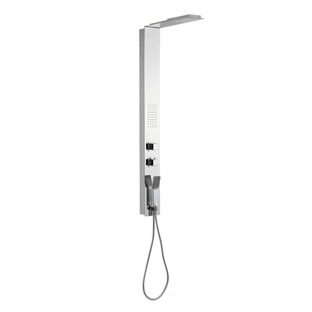 Eviva Raindance Thermostatic Massage -Jet Shower Tower System in Brushed silver finish Bathroom Vanity Eviva 