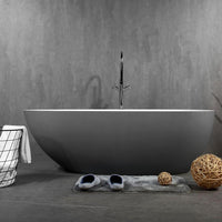 Thumbnail for Eviva Viva 60″ Solid Surface Grey & White Freestanding Bathtub Bathroom Vanity Eviva 