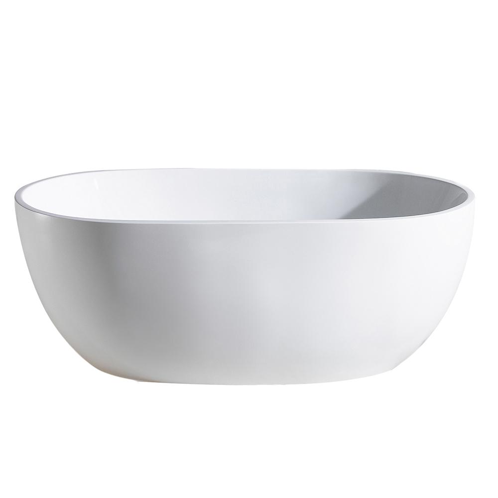 Eviva Stella Freestanding 61 in. Acrylic Bathtub in White Bathroom Vanity Eviva 