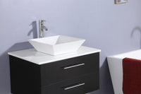 Thumbnail for Totti Wave 24″ Modern Bathroom Vanity w/ Super White Man-Made Stone Top & Sink Vanity Eviva 