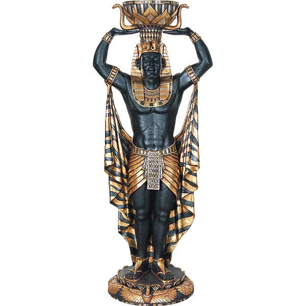 AFD Egyptian Male Plant Holder Statuary AFD Multi-Colored 