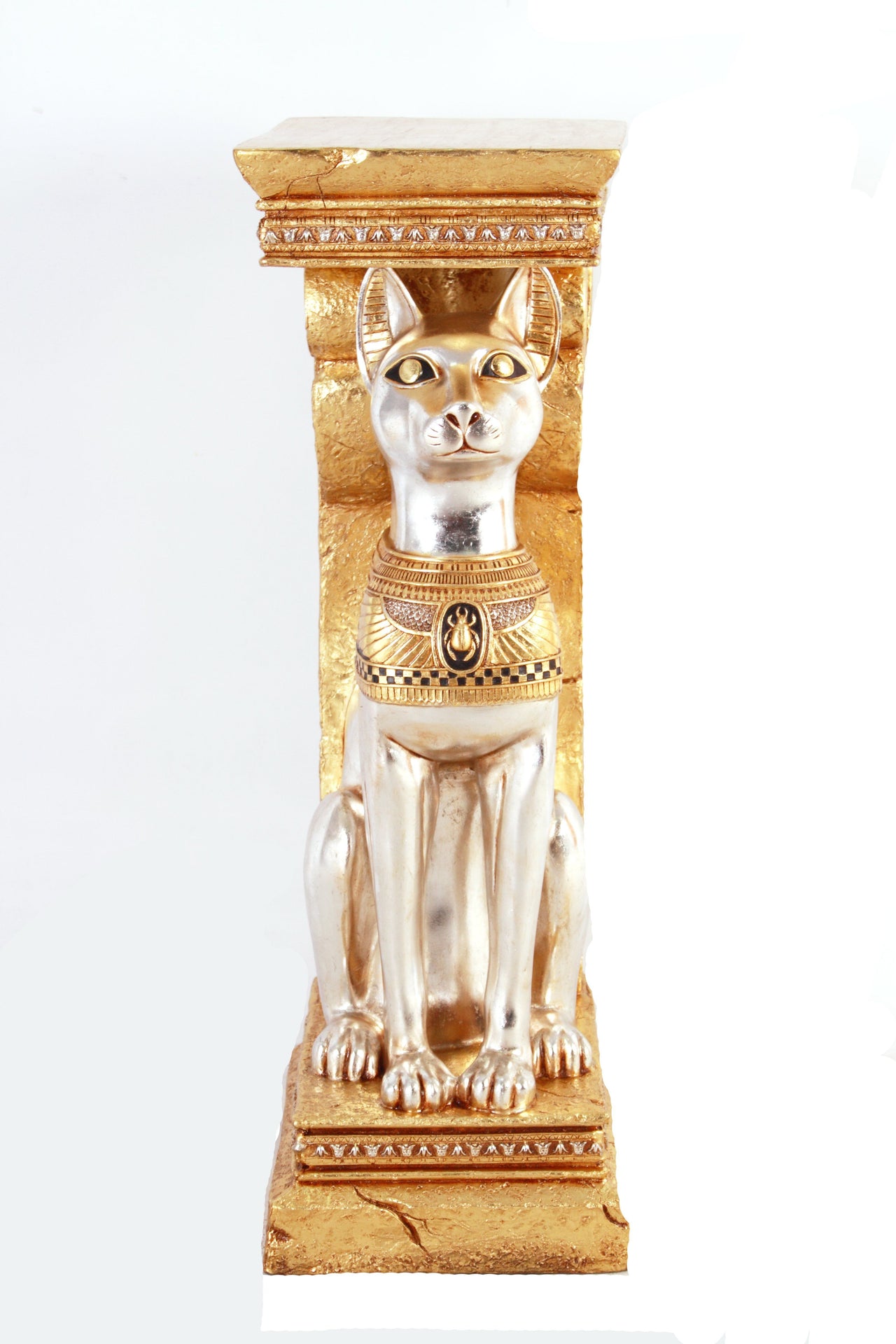 AFD Egyptian Cat Pedestal Statuary AFD Gold 