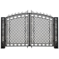 Thumbnail for AFD Bridgeton Moore Aluminum Tall Driveway Gates (KIT) Gates AFD Black 