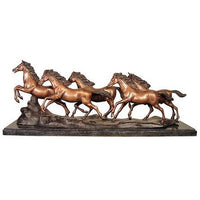 Thumbnail for AFD 5 Horses Running Mantel Size Décor AFD Bronze 