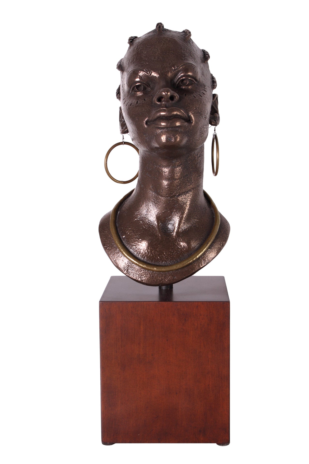 AFD African Bust on Stand Décor AFD Multi-Colored 
