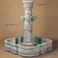 Thumbnail for Del Moro Cast Stone Outdoor Garden Fountain With Spout Fountain Tuscan 