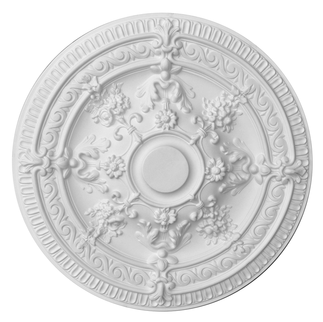 AFD White Scroll Rose Chandelier Ceiling Medallion Medallions AFD White 