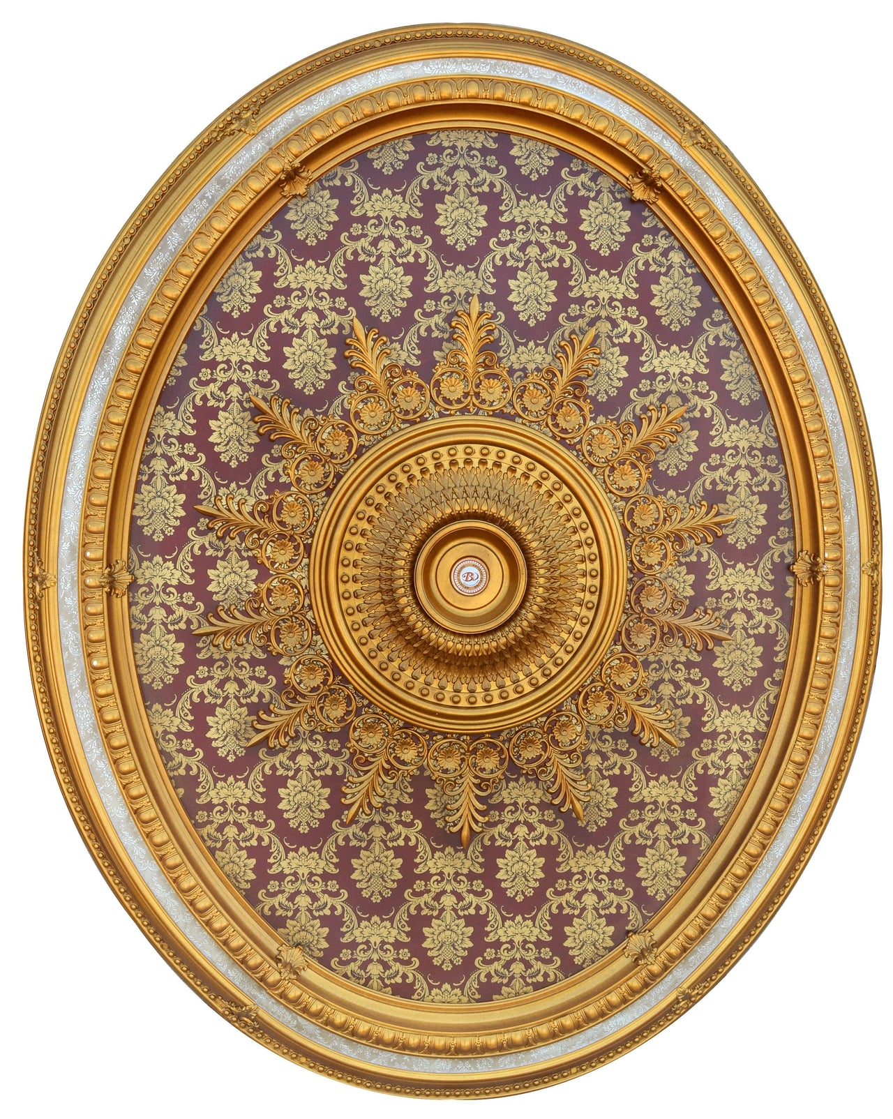 AFD Brocade Oval Chandelier Ceiling Medallion Medallions AFD Multi-Colored 