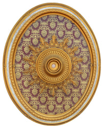Thumbnail for AFD Brocade Oval Chandelier Ceiling Medallion Medallions AFD Multi-Colored 