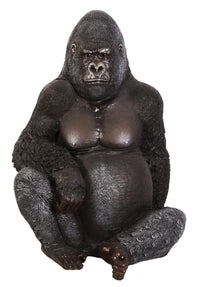 Thumbnail for AFD Lifesize Silver Back Gorilla Statuary AFD Black 