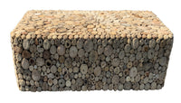 Thumbnail for AFD Oyster Cross Cut Random Wood Solid Bench Table 41