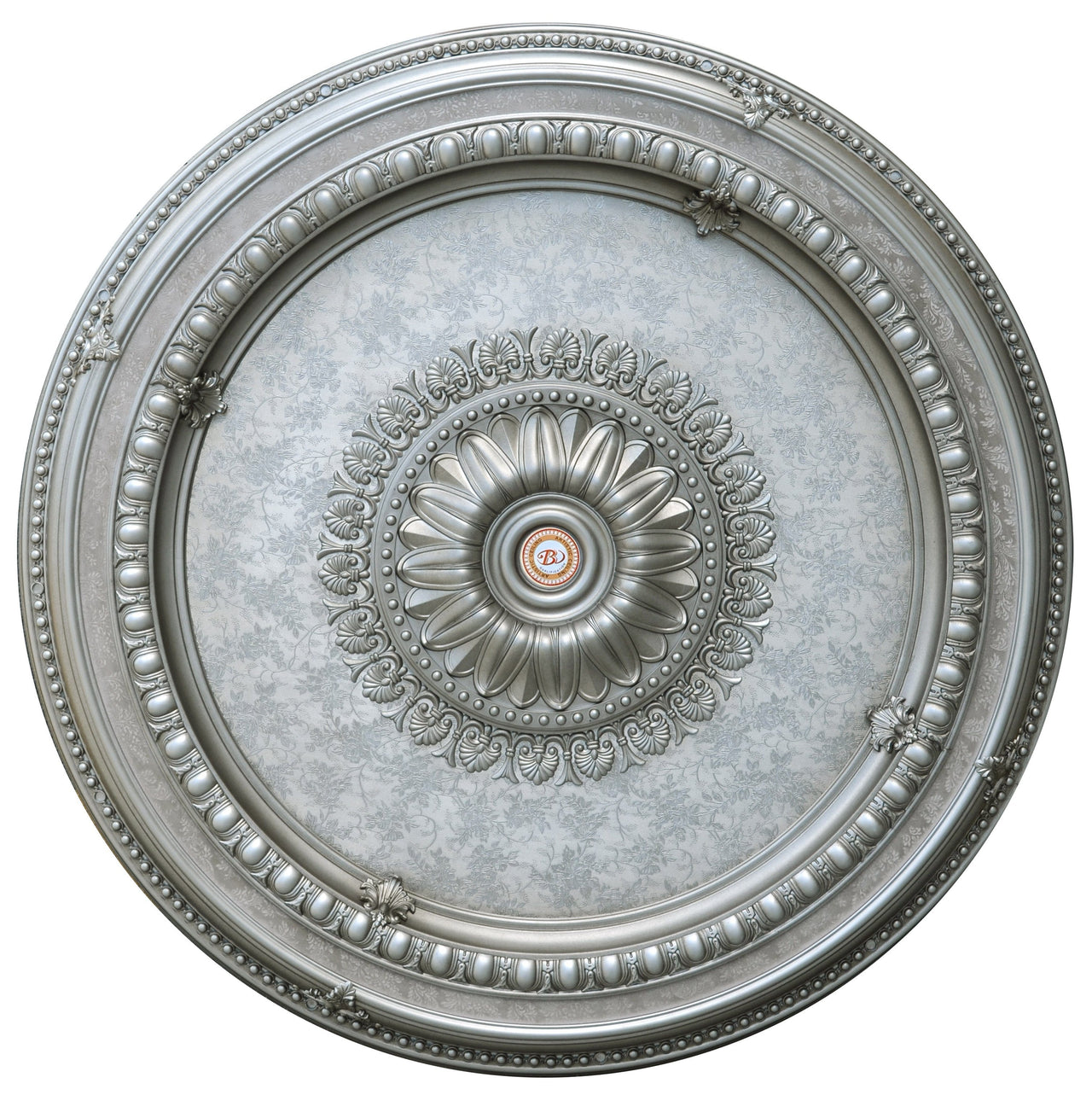 AFD Antique Silver Round Chandelier Ceiling Medallion Medallions AFD Champagne 
