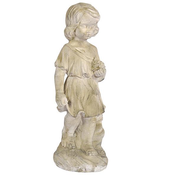 AFD Garden Child with Flowers Décor AFD Stone 
