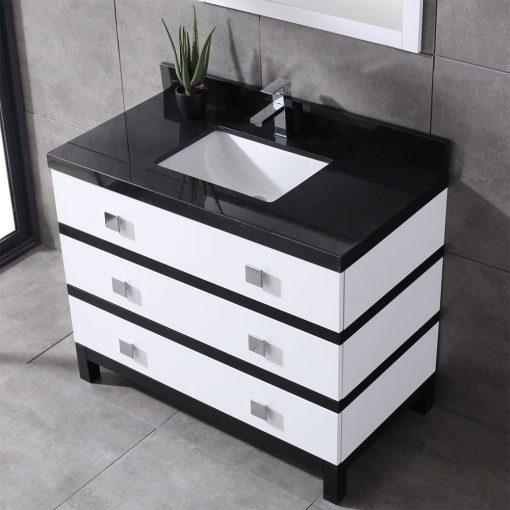 Eviva Sydney 42 Inch Bathroom Vanity with Solid Quartz Counter-top Vanity Eviva 