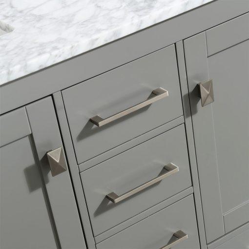 Eviva Aberdeen 48″ Transitional Double Sink Bathroom Vanity w/ White Carrara Top Vanity Eviva 