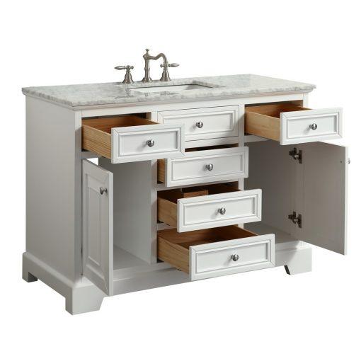 Eviva Monroe 42″ Transitional Bathroom Vanity w/ White Carrara Top Vanity Eviva 