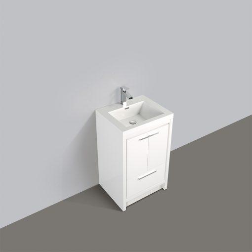 Eviva Grace 24 in. White Bathroom Vanity with White Integrated Acrylic Countertop Vanity Eviva White 