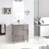 Thumbnail for Eviva Toronto 32″ Blue Free standing Bathroom Vanity with White Porcelain Sink Vanity Eviva Cement Grey 
