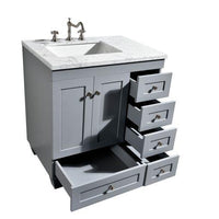 Thumbnail for Eviva Acclaim 28″ Transitional Bathroom Vanity w/ White Carrara Top Vanity Eviva 