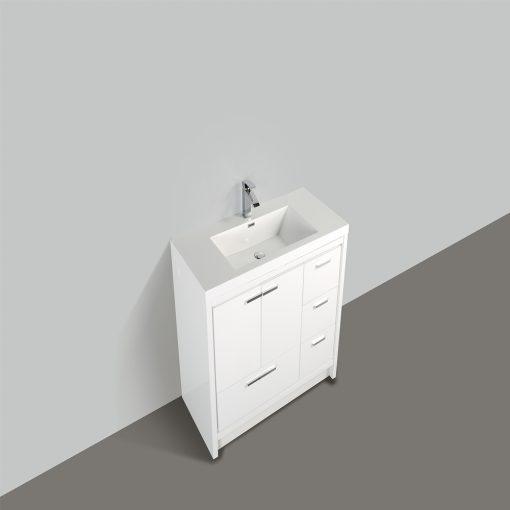 Eviva Grace 42 in. White Bathroom Vanity with White Integrated Acrylic Countertop Vanity Eviva 