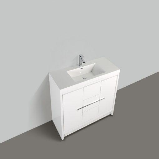 Eviva Grace 48 in. White Bathroom Vanity with White Integrated Acrylic Countertop Vanity Eviva 