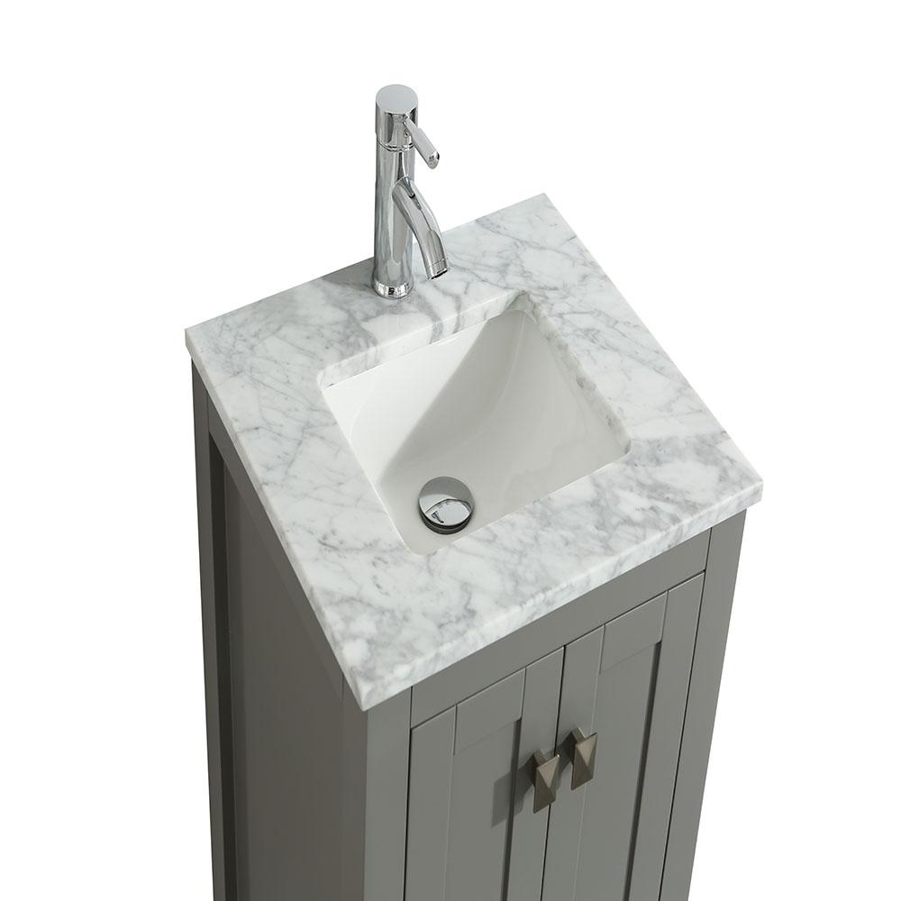 Eviva London 24″ x 18″ Transitional Bathroom Vanity w/ White Carrara Top Vanity Eviva 