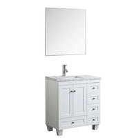 Thumbnail for Eviva Happy 30″ x 18″ Transitional Bathroom Vanity w/ White Carrara Top Vanity Eviva 