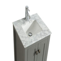 Thumbnail for Eviva London 20″ x 18″ Transitional Bathroom Vanity w/ White Carrara Top Vanity Eviva 