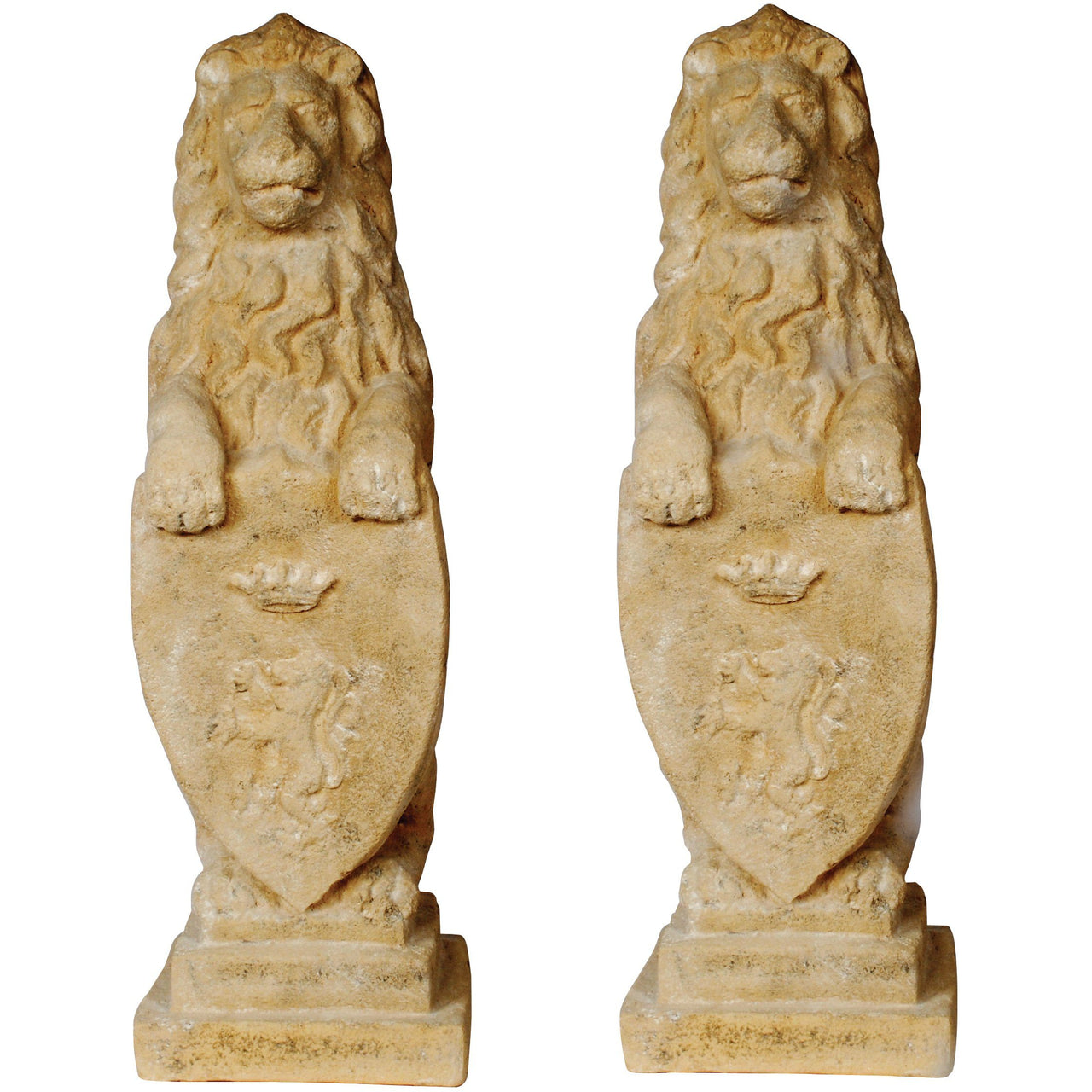 AFD Heraldic Lion Set of 2 Statuary AFD Stone 
