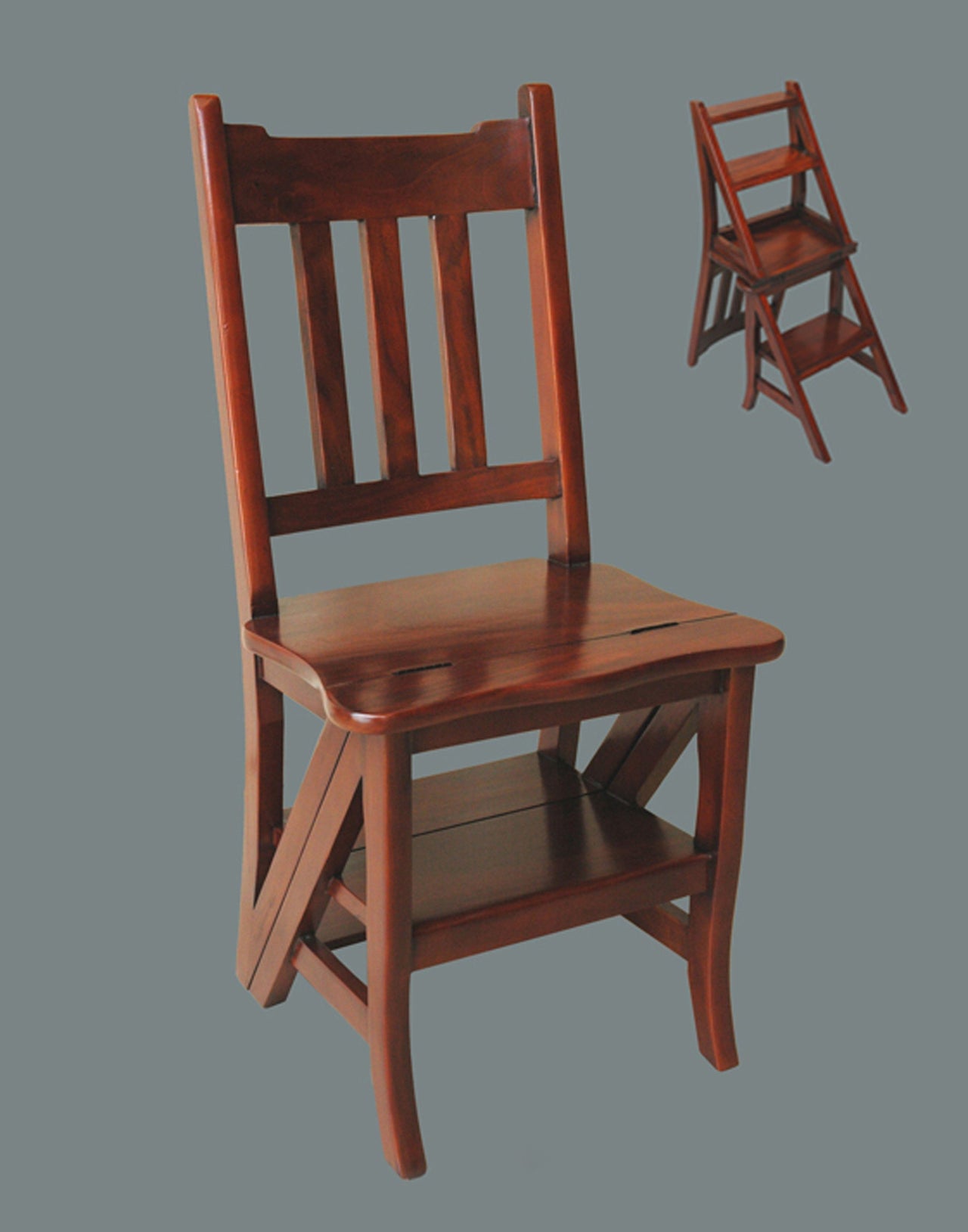 AFD Library Chair Stepladder Chairs AFD Mahogany 