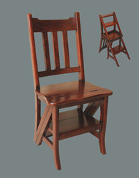 Thumbnail for AFD Library Chair Stepladder Chairs AFD Mahogany 