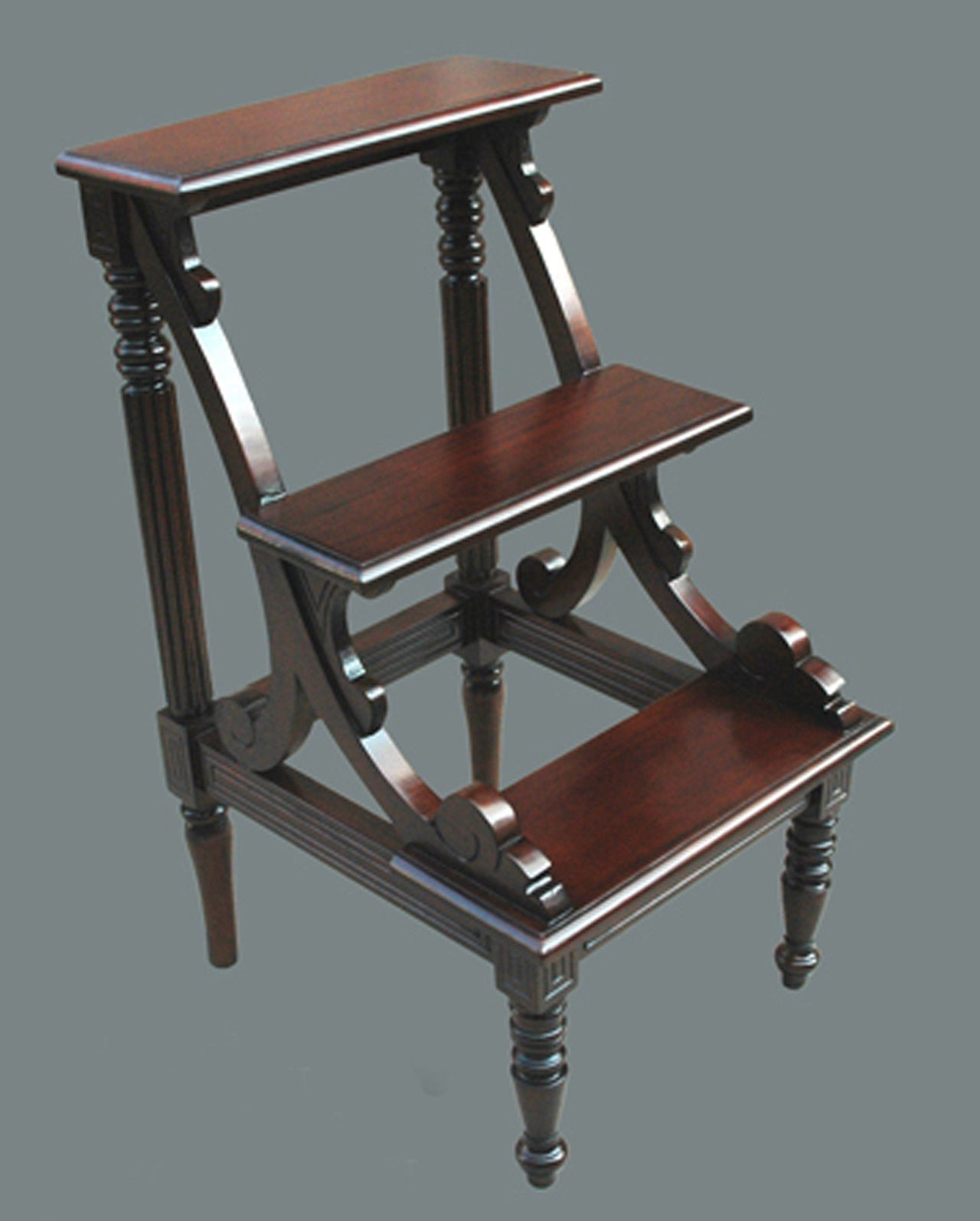 AFD Library Stepladder Ladder AFD Mahogany 