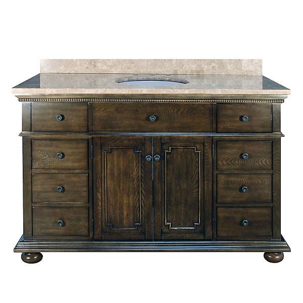 AFD Seasoned Vanity 55" Single Sink Freestanding Bathroom Vanity Vanity AFD 