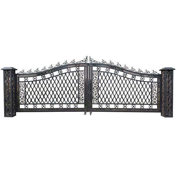AFD Bridgeton Moore Aluminum Wide Driveway Gate (KIT) Gates AFD Black 