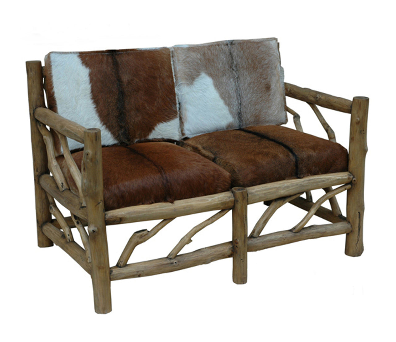 AFD Fur Teak Lodge Settee Chairs AFD Multi-Colored 