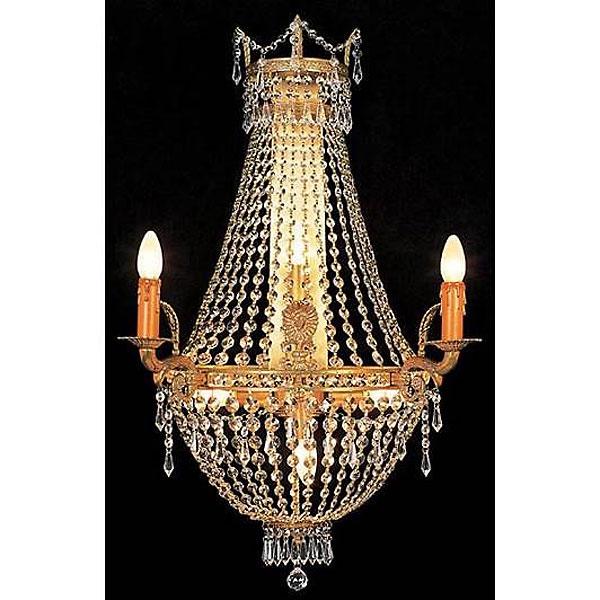 AFD Gilt Crystal Chandelier Sconce Lighting AFD Gold 