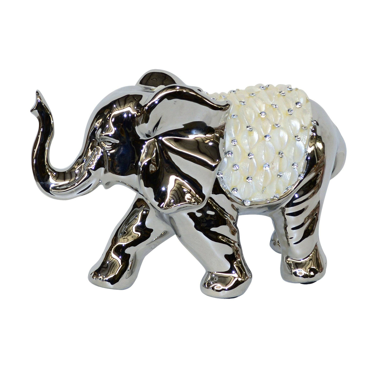 AFD Pearlescent Elephant Décor AFD Silver, White 