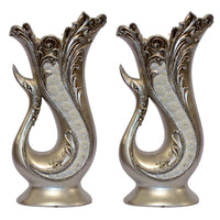 Thumbnail for AFD Silver Pearl Swan Set of 2 Urns AFD Multi-Colored 