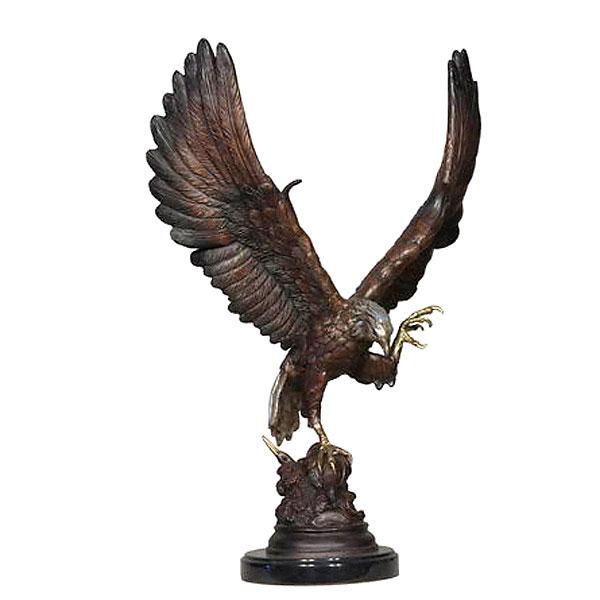 AFD Eagle with Prey on Marble Base Décor AFD Multi-Colored 