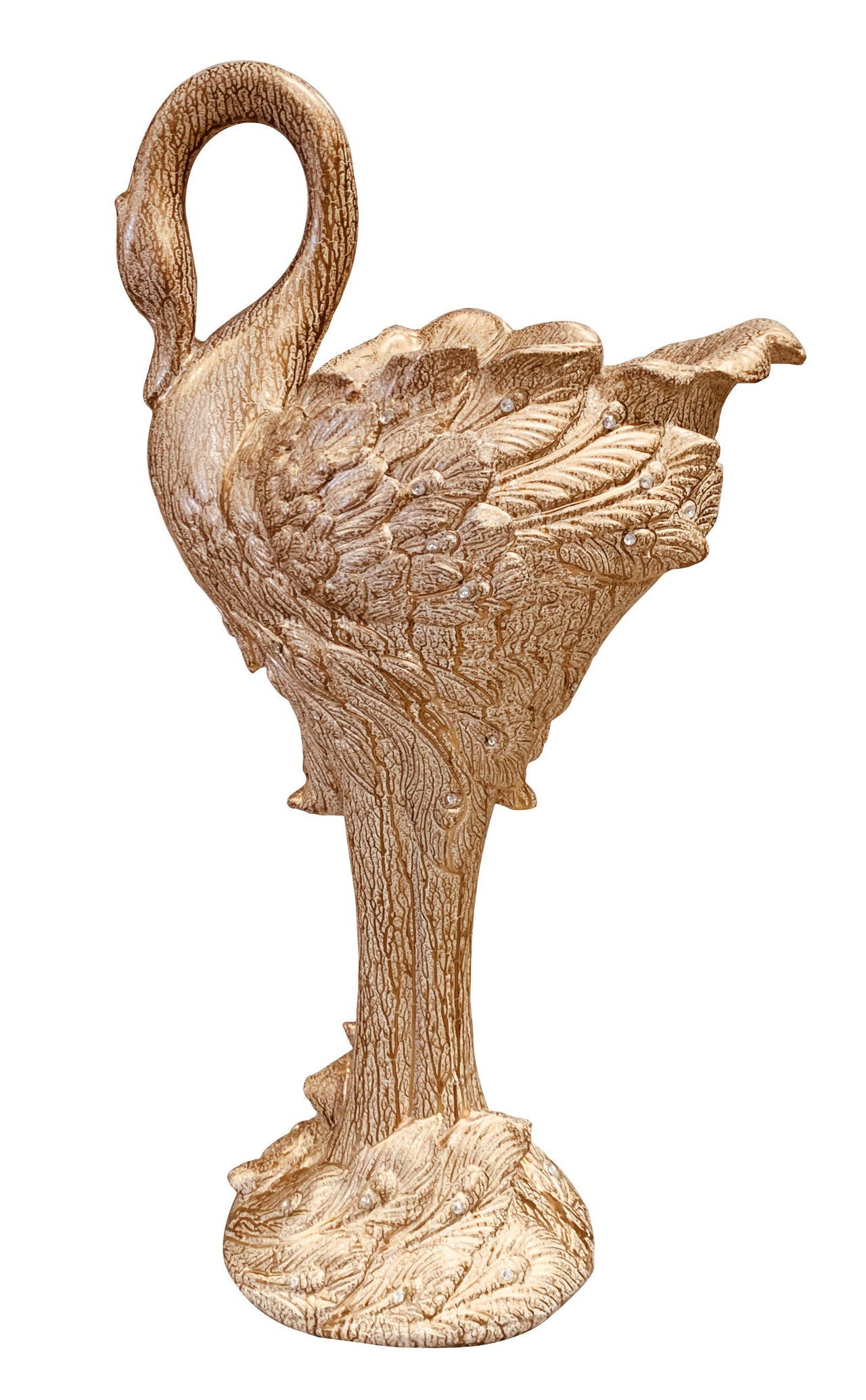 AFD Golden Drizzle Swan Vase Décor AFD Gold 