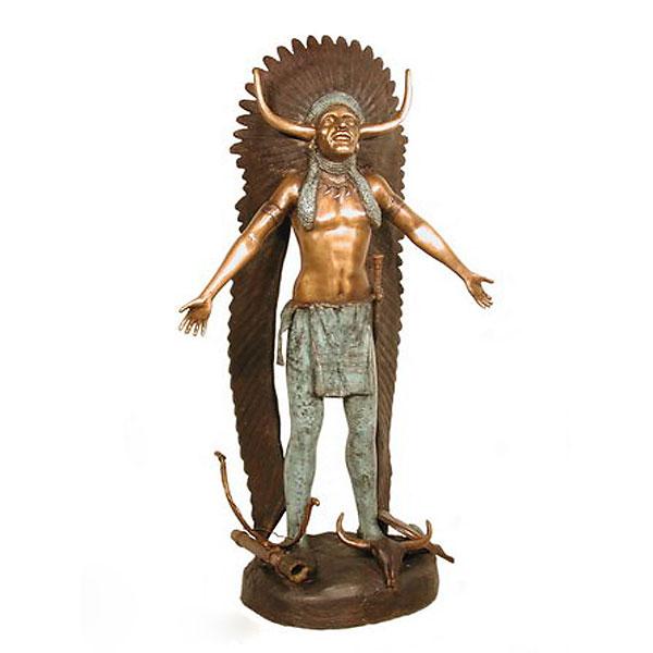 AFD Indian in Headdress Décor AFD Bronze 