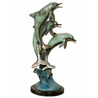 Thumbnail for AFD Three Jumping Dolphins on Marble Base Décor AFD Multi-Colored 
