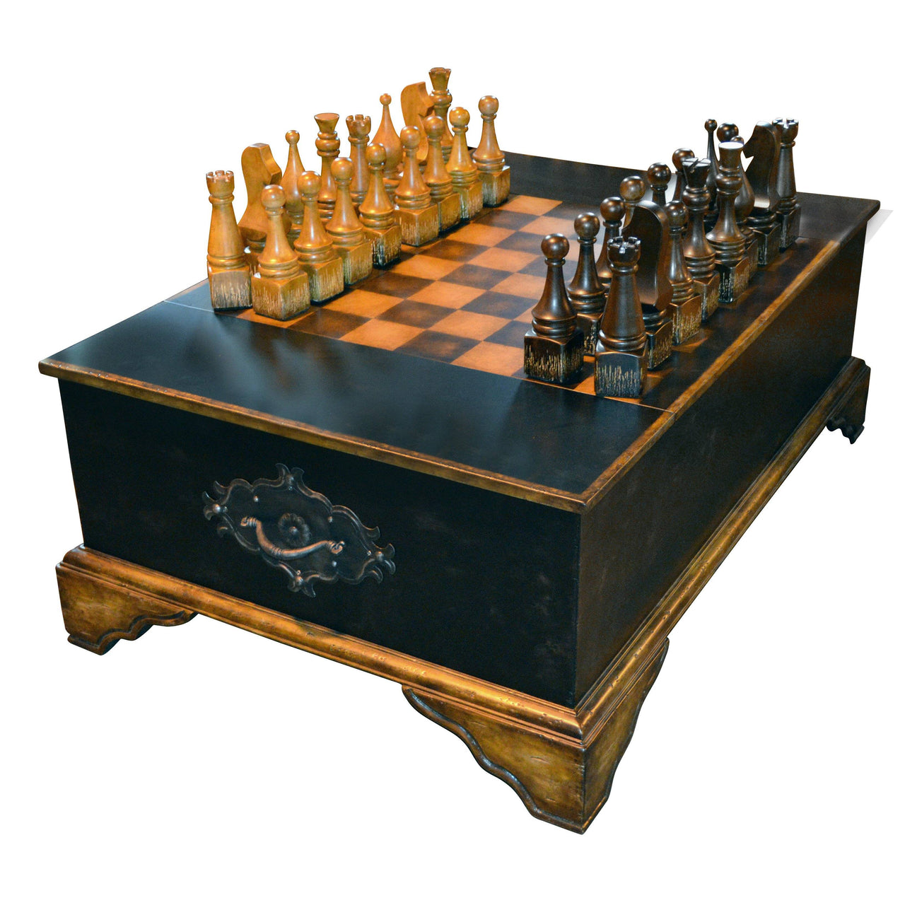 AFD Ebony Chess Set Coffee Table Bar And Game AFD Multi-Colored 