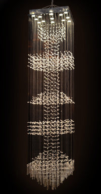 Thumbnail for AFD Grand Crystal Column Chandelier Lighting AFD Clear 