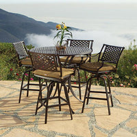 Thumbnail for AFD Savannah Outdoor Aluminum Bar Table Set of 5 (KIT) Patio AFD Brown 