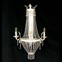 Thumbnail for AFD Brushed Silver Crystal Sconce Lighting AFD Silver 