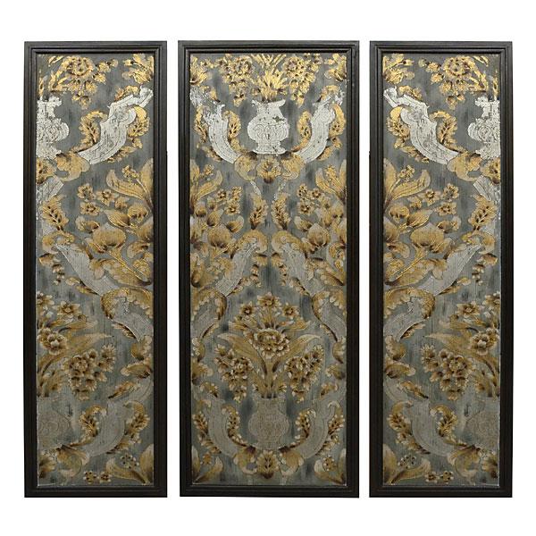 AFD Golden Seafoam 3 Panel Art Décor AFD Multi-Colored 