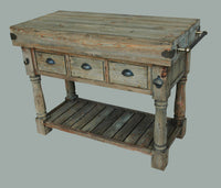 Thumbnail for AFD Farmhouse Island Work Console Tables AFD Multi-Colored 