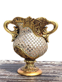Thumbnail for AFD Rose Crystal Wide Mouth Vase Décor AFD Burnished Gold 